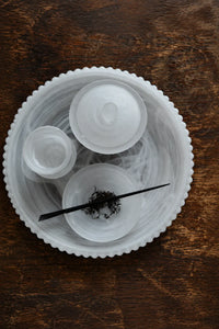 Cloud Current Frosted White Glass Gaiwan Tea Set