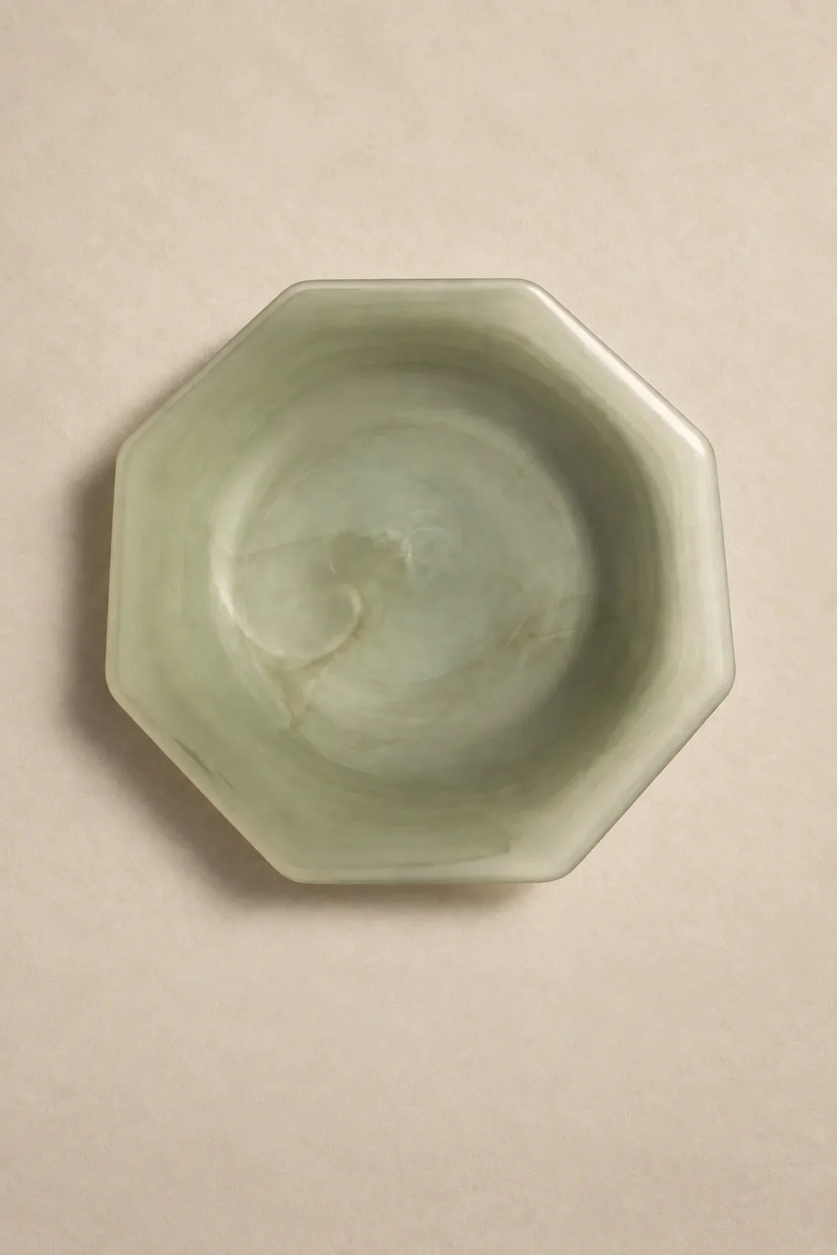Meadow Orbit Sage Glass Serving Plate