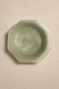 Meadow Orbit Sage Glass Serving Plate