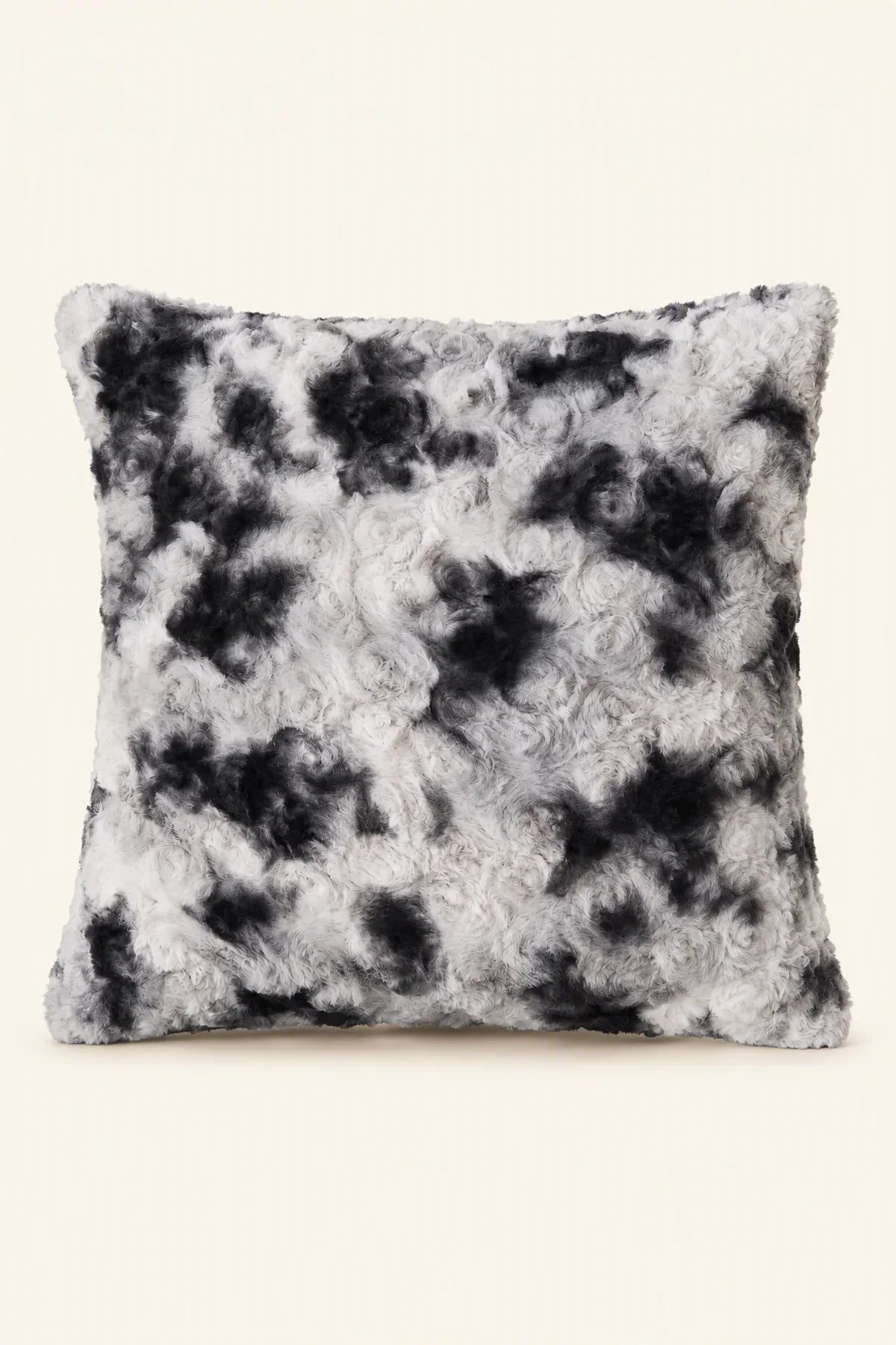Stormy Mist Grey Faux Fur Cushion Cover