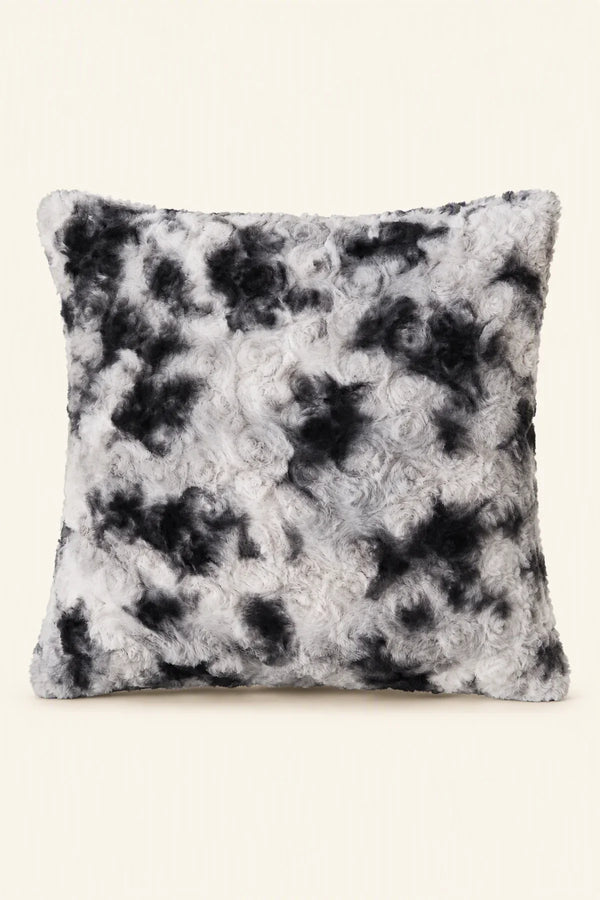 Stormy Mist Grey Faux Fur Cushion Cover