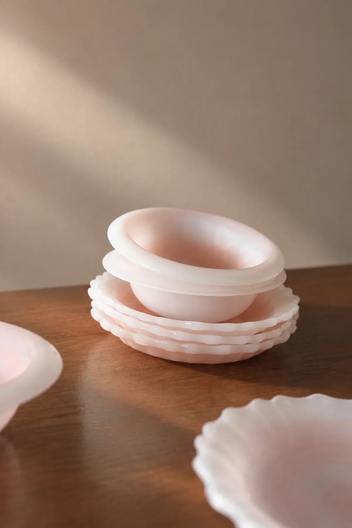 Soft Orbit Pastel Glass Dessert Bowl