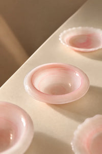 Soft Orbit Pastel Glass Dessert Bowl
