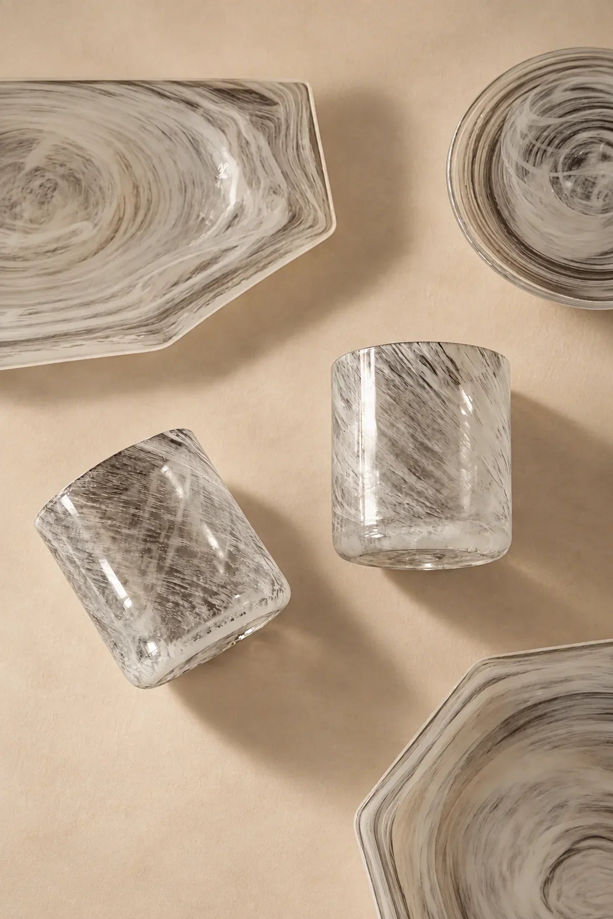 Cloud Current Clear Glass Tableware Set