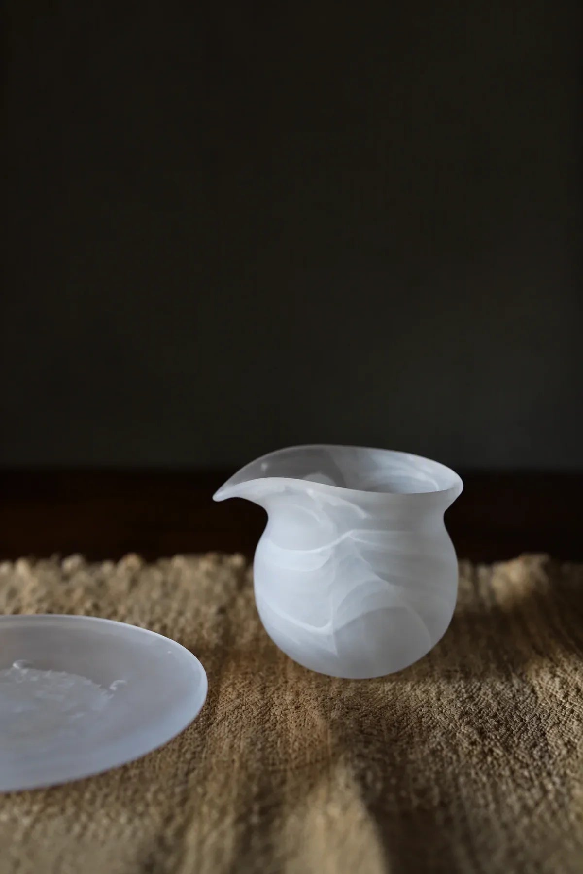 Mist Ritual Frosted White Glass Tea Set