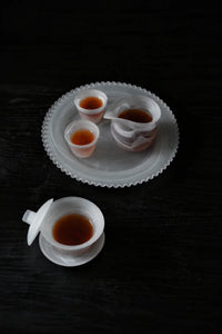 Mist Ritual Frosted White Glass Tea Set