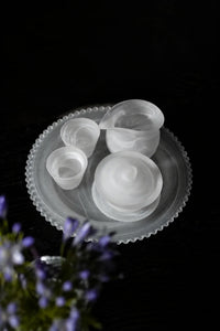Mist Ritual Frosted White Glass Tea Set