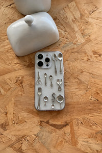Silver Service Clear Resin Phone Case