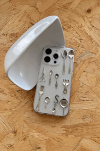 Silver Service Clear Resin Phone Case