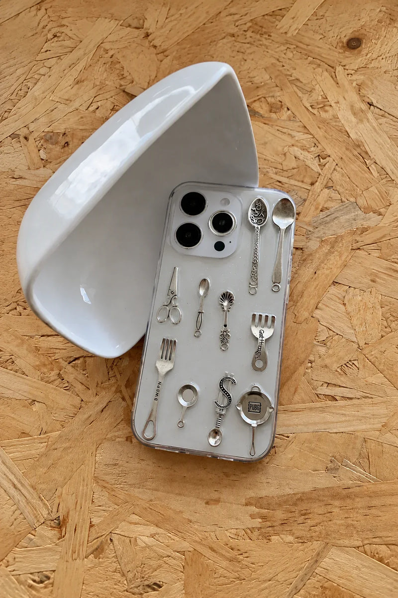 Silver Service Clear Resin Phone Case