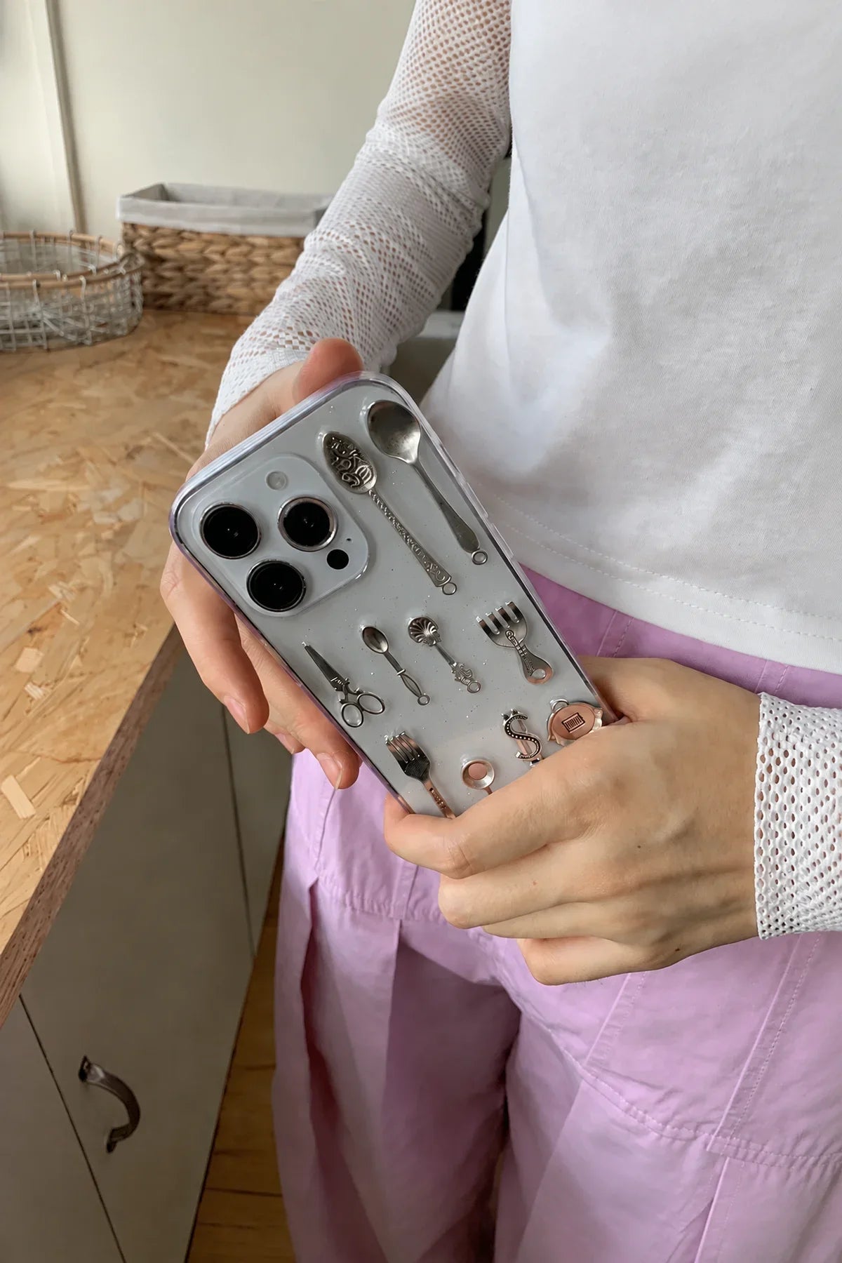 Silver Service Clear Resin Phone Case