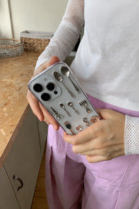 Silver Service Clear Resin Phone Case