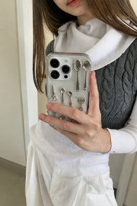 Silver Service Clear Resin Phone Case