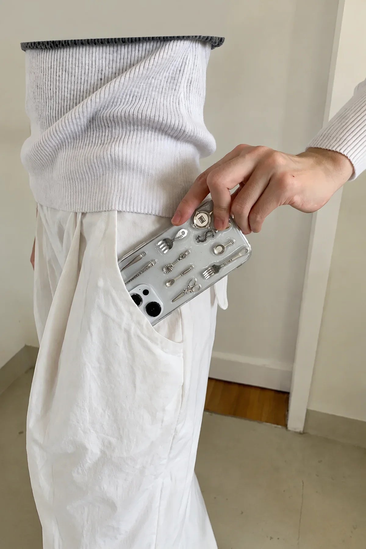 Silver Service Clear Resin Phone Case
