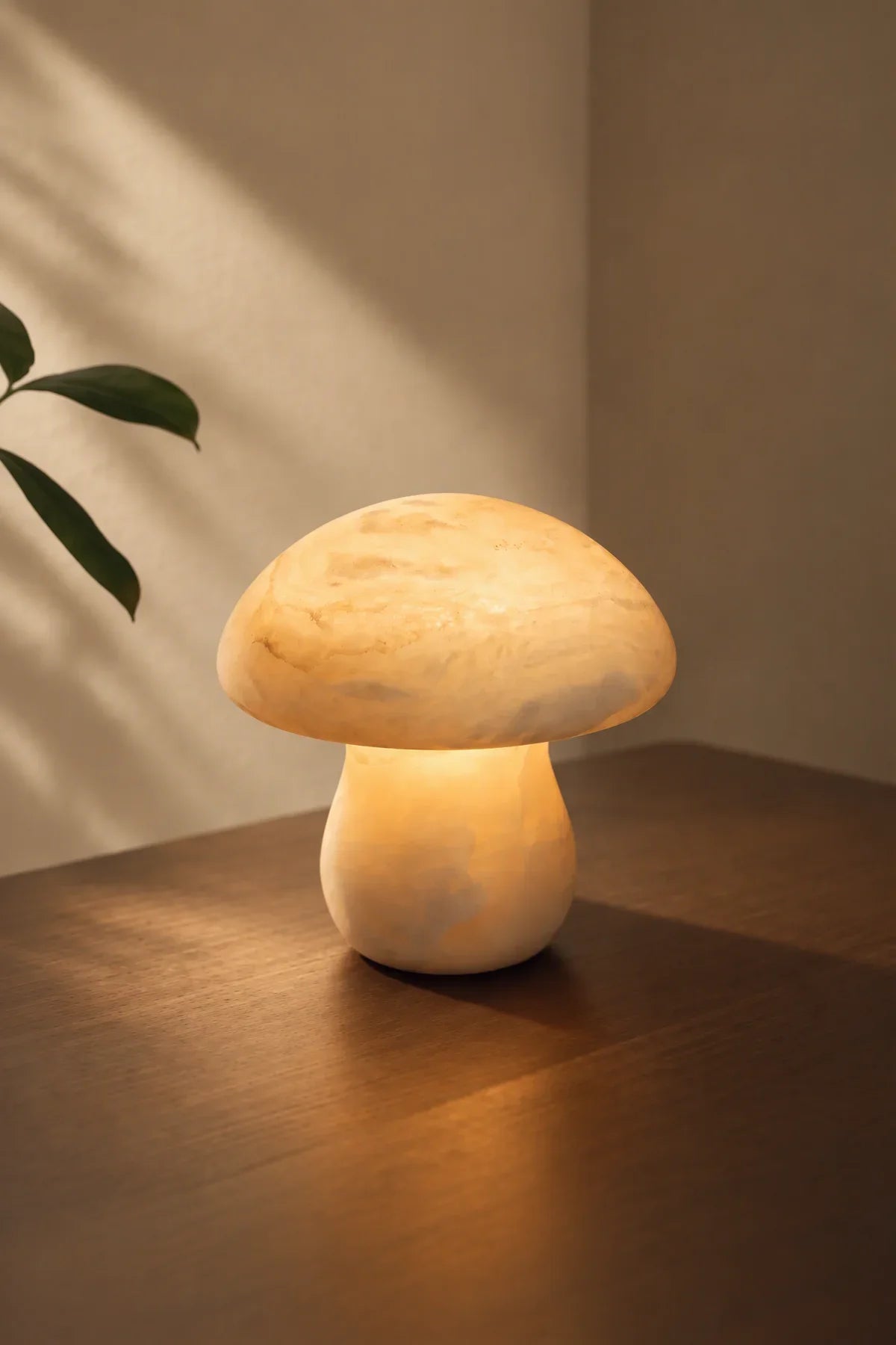 Forest Spore Ivory Alabaster Stone Table Lamp