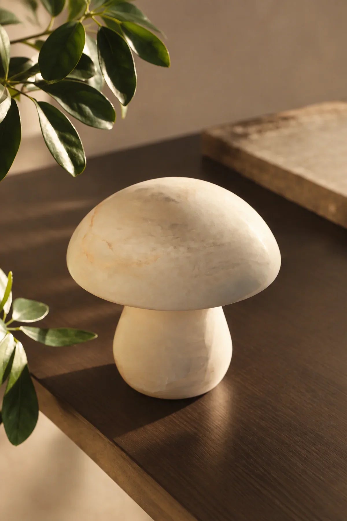 Forest Spore Ivory Alabaster Stone Table Lamp
