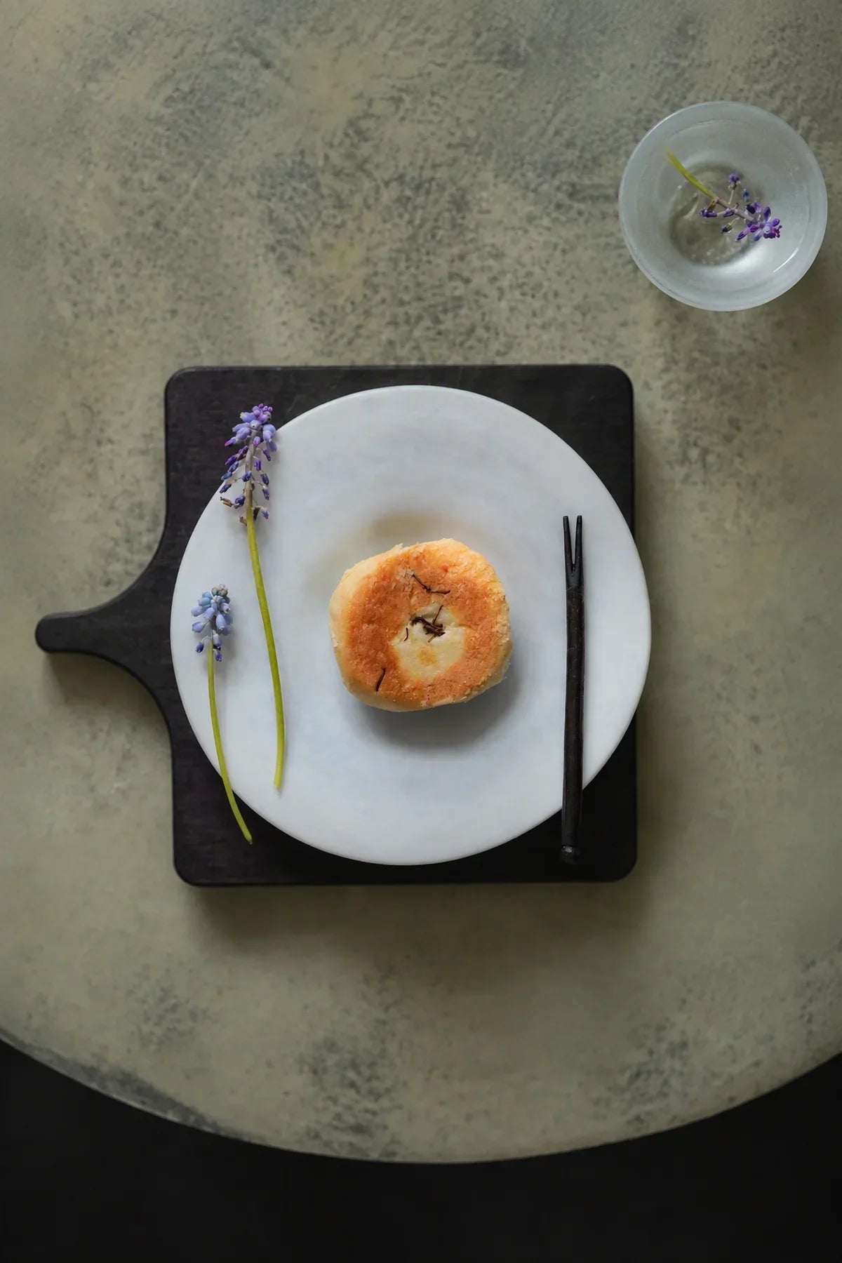 Sorbet Halo Pastel Frosted Glass Dessert Plate