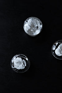 Morning Mist White Swirl Glass Incense Holder