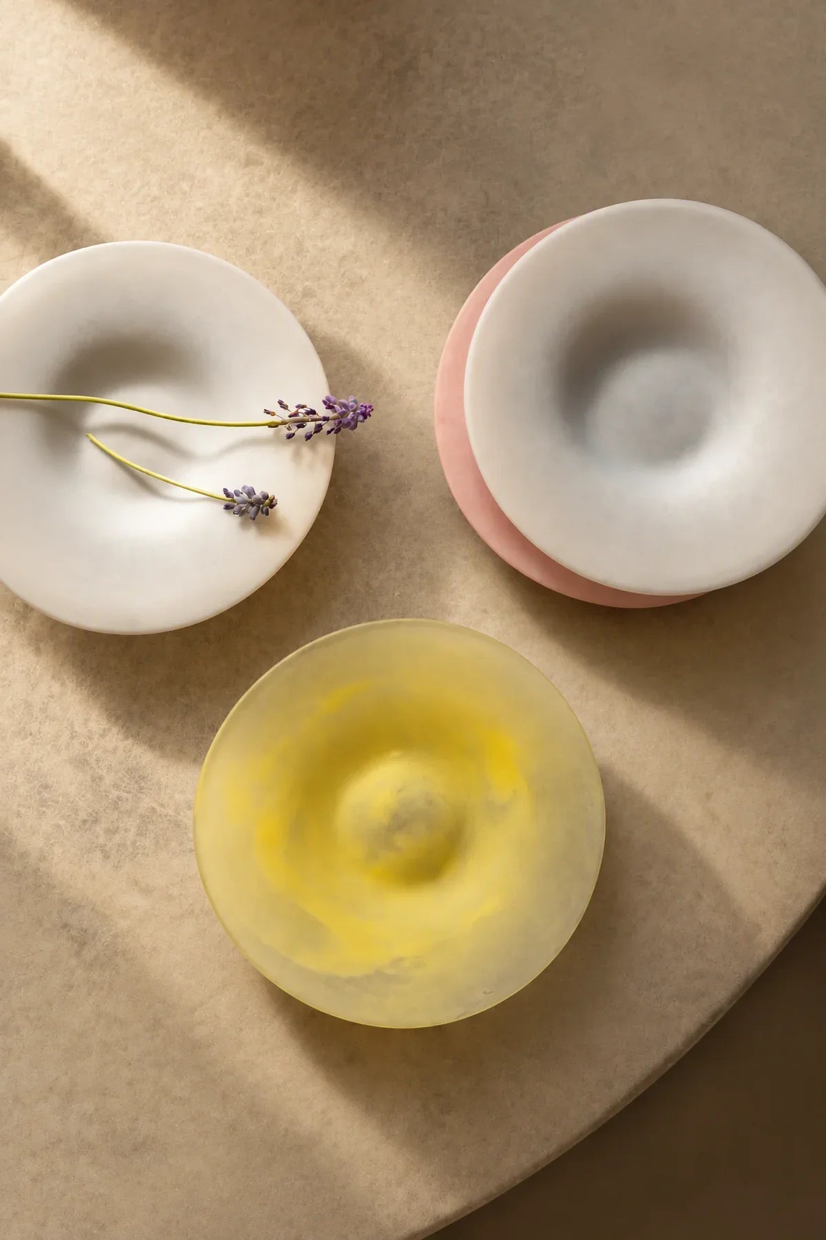 Sorbet Halo Pastel Frosted Glass Dessert Plate