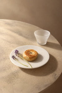 Sorbet Halo Pastel Frosted Glass Dessert Plate
