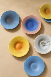 Sorbet Halo Pastel Frosted Glass Dessert Plate