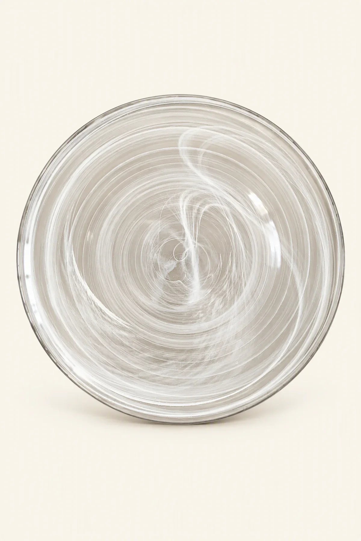Cloud Current Clear Glass Dessert Plate