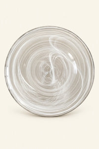 Cloud Current Clear Glass Dessert Plate