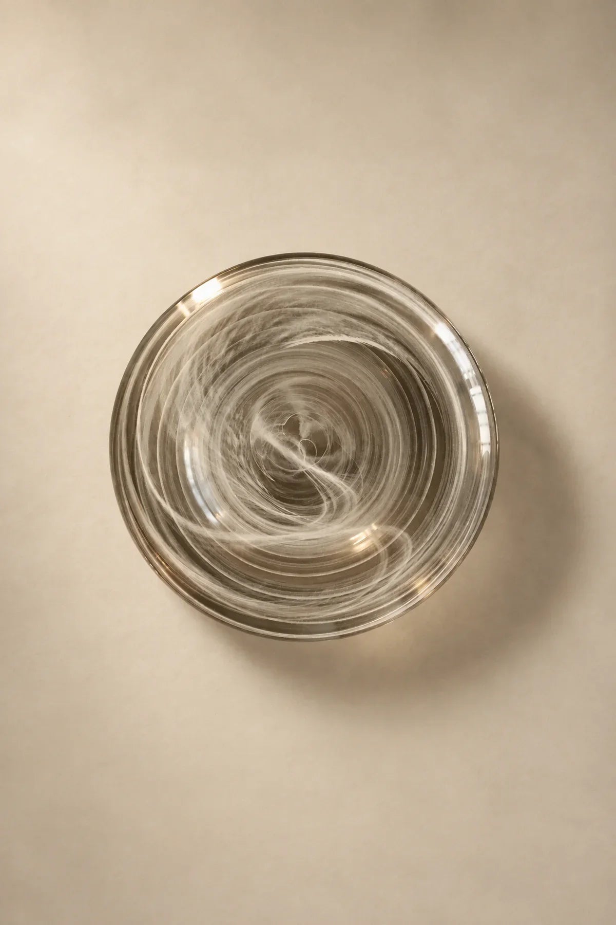 Cloud Current Clear Glass Dessert Plate
