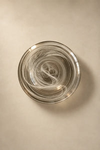 Cloud Current Clear Glass Dessert Plate
