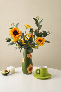 Studio Picnic Painted Ceramic Flower Vase