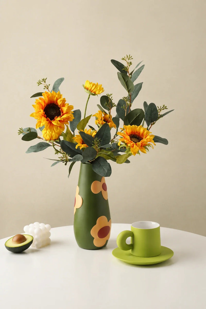 Studio Picnic Painted Ceramic Flower Vase