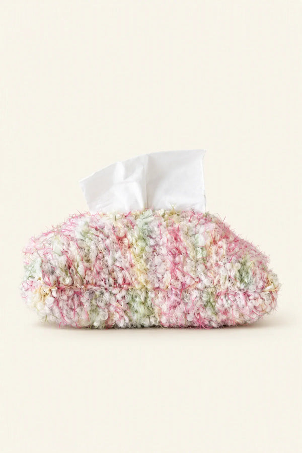 Petal Fleck Pink and Green Yarn Tissue Cover