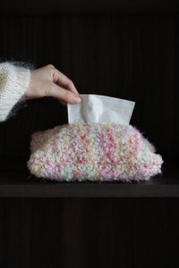 Petal Fleck Pink and Green Yarn Tissue Cover