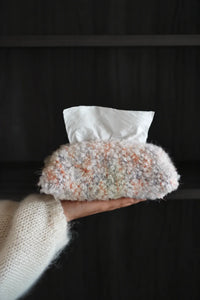 Petal Fleck Pink and Green Yarn Tissue Cover