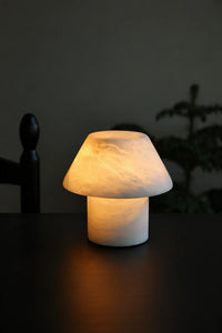 Forest Spore Ivory Alabaster Stone Table Lamp