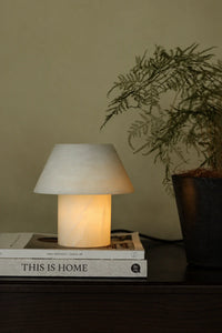Forest Spore Ivory Alabaster Stone Table Lamp