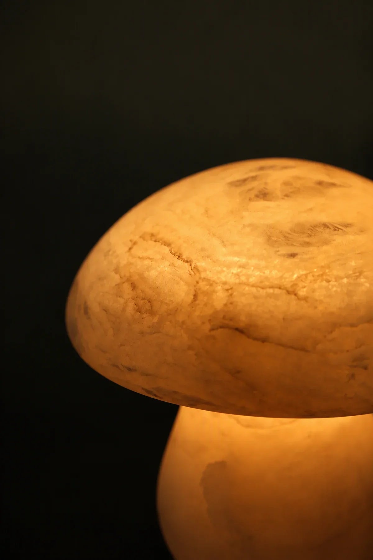 Forest Spore Ivory Alabaster Stone Table Lamp