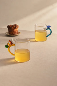 Storybook Nature Multi-Color Glass Coffee Cup