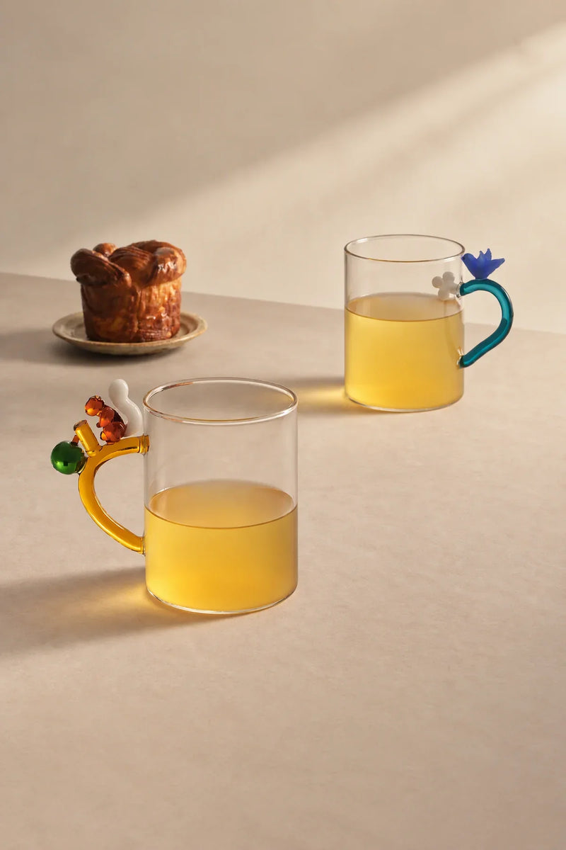 Storybook Nature Multi-Color Glass Coffee Cup