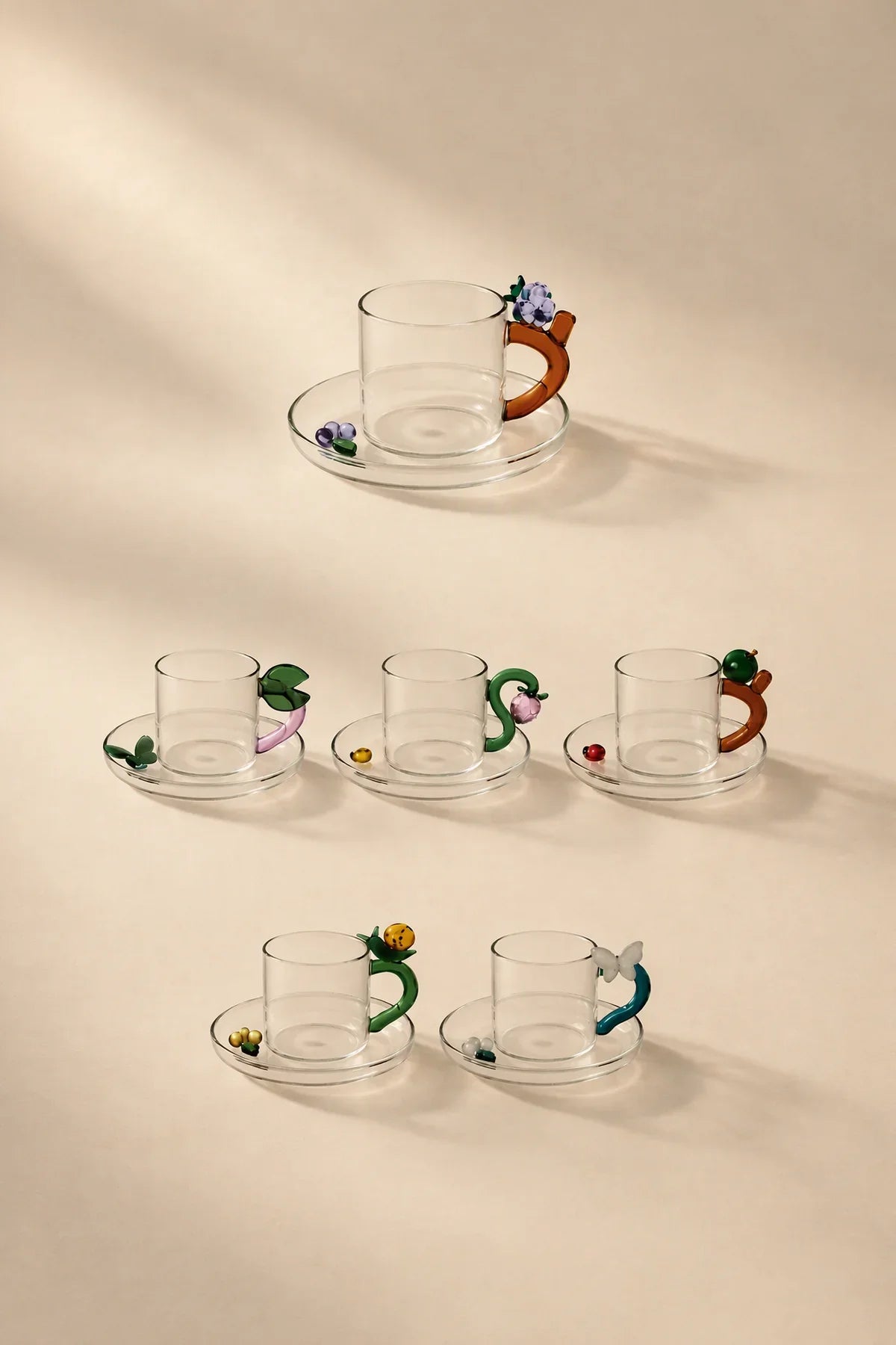 Storybook Nature Multi-Color Glass Coffee Cup
