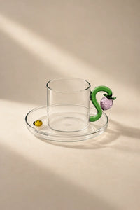 Storybook Nature Multi-Color Glass Coffee Cup