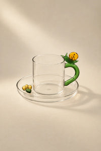 Storybook Nature Multi-Color Glass Coffee Cup