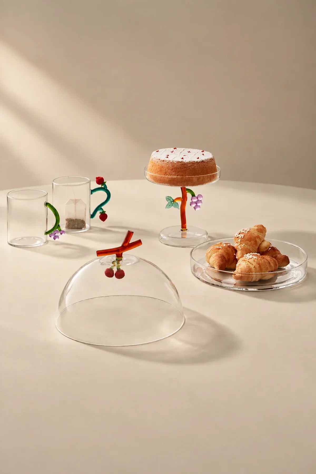 Still Life Multi-Color Borosilicate Glass Tableware Set