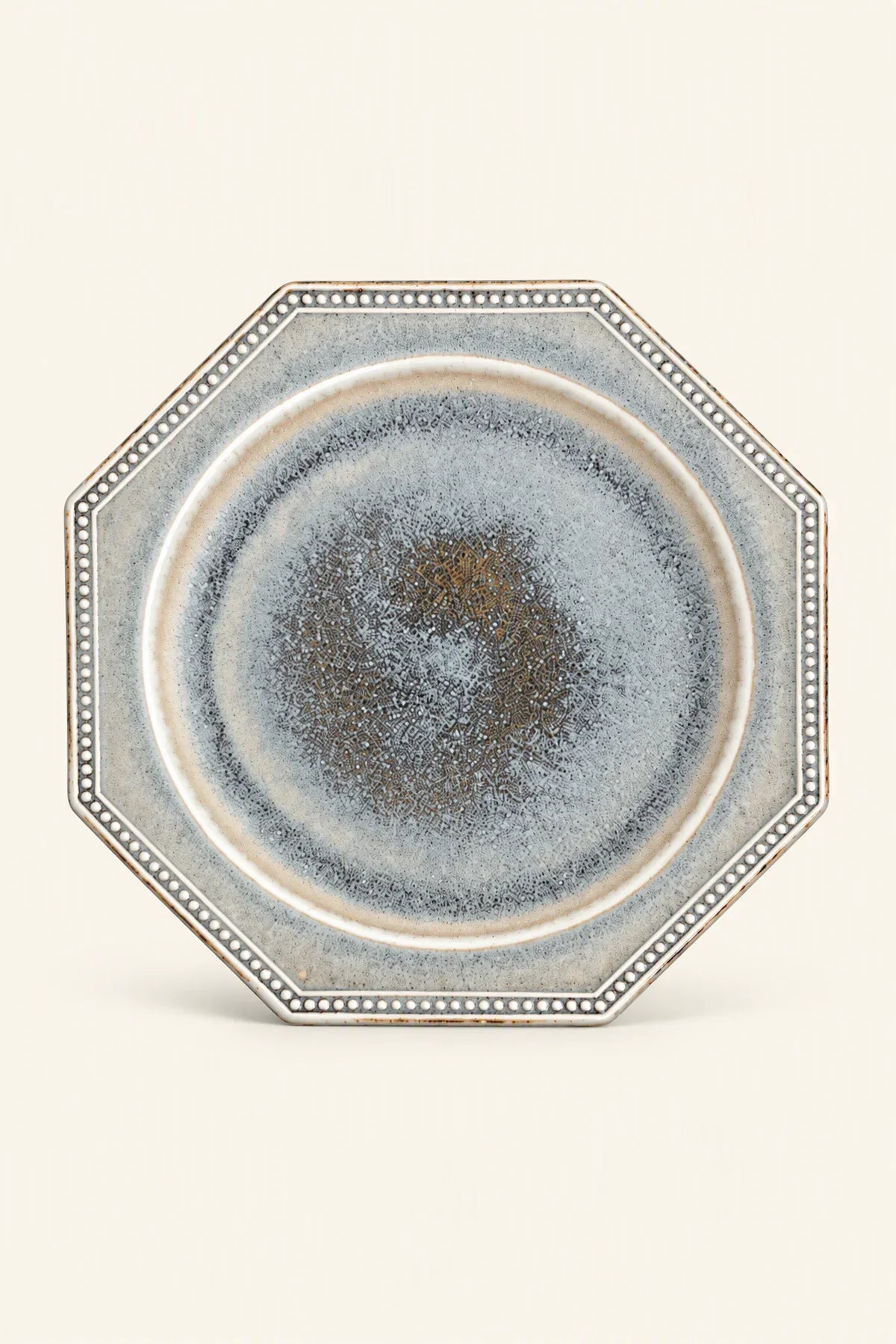 Ember Halo Grey Ceramic Dinner Plate