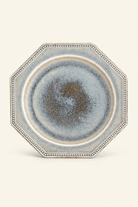 Ember Halo Grey Ceramic Dinner Plate