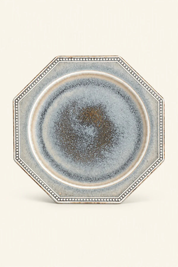 Ember Halo Grey Ceramic Dinner Plate