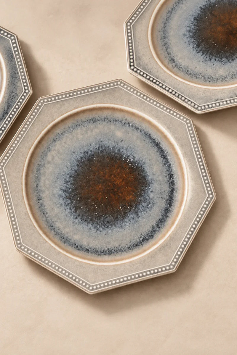 Ember Halo Grey Ceramic Dinner Plate
