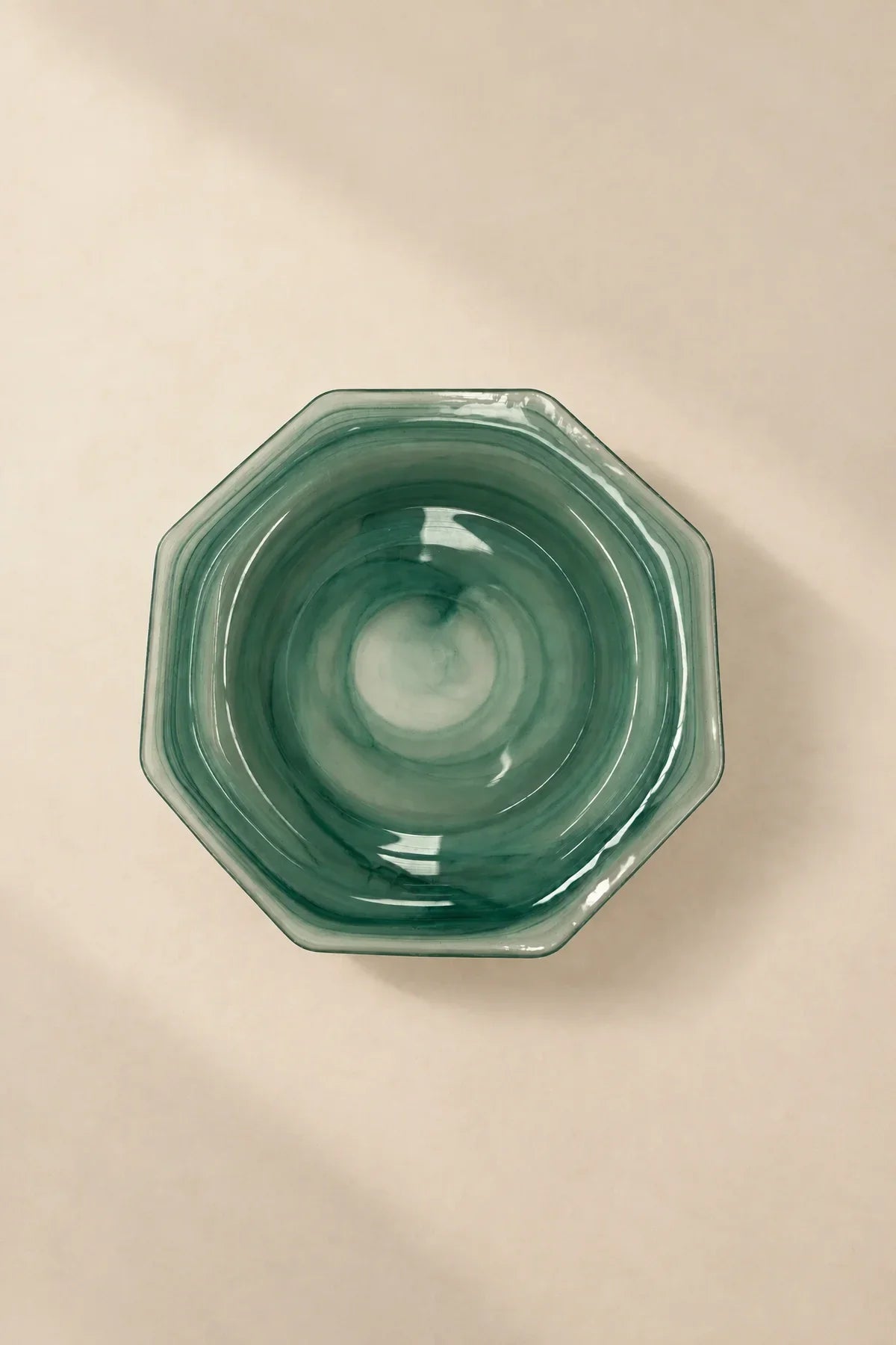 Still Current Teal Glass Serving Plate