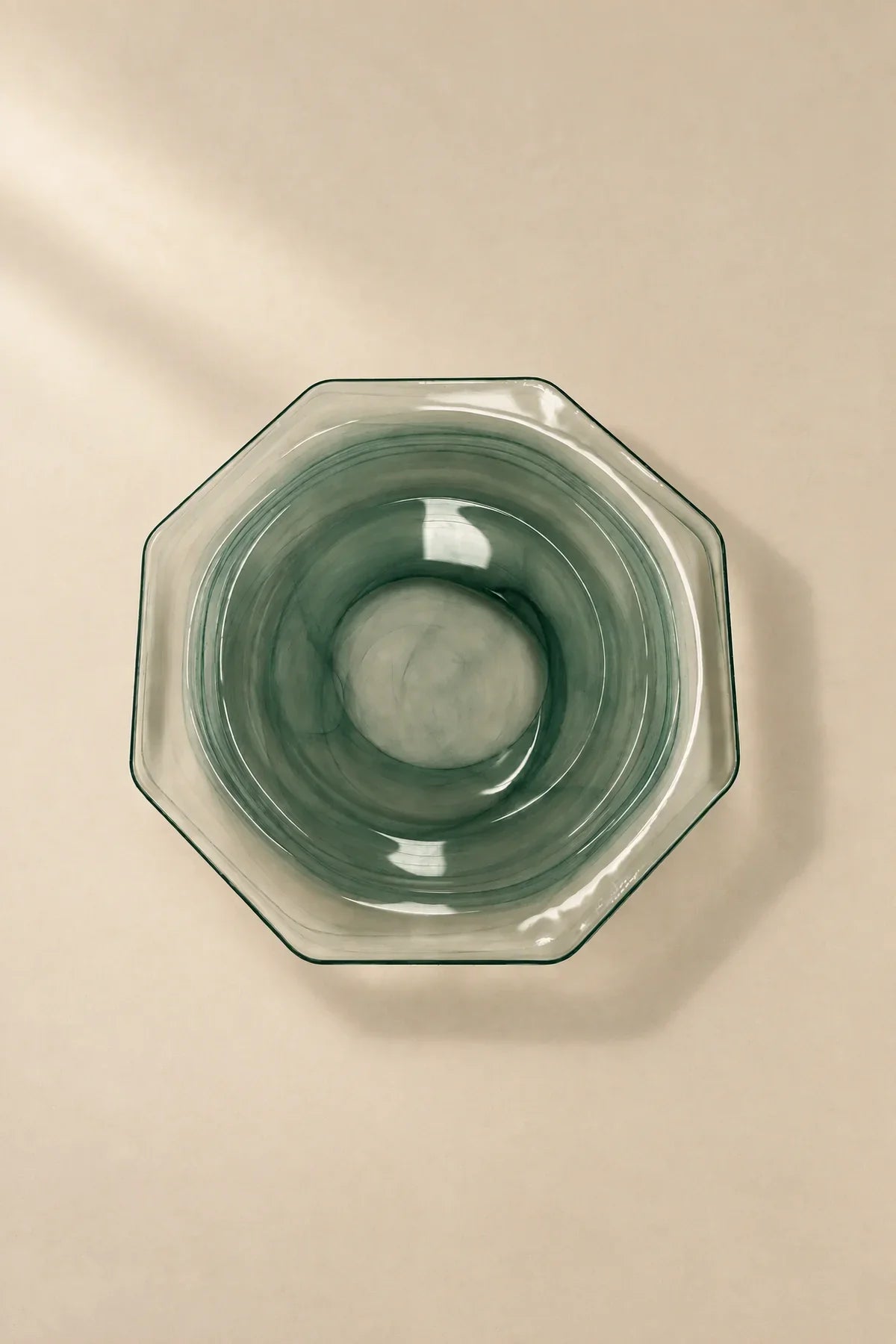 Still Current Teal Glass Serving Plate