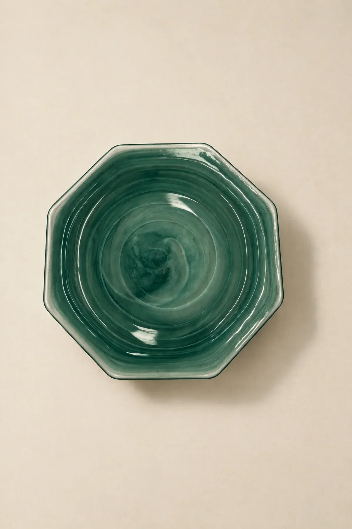 Still Current Teal Glass Serving Plate
